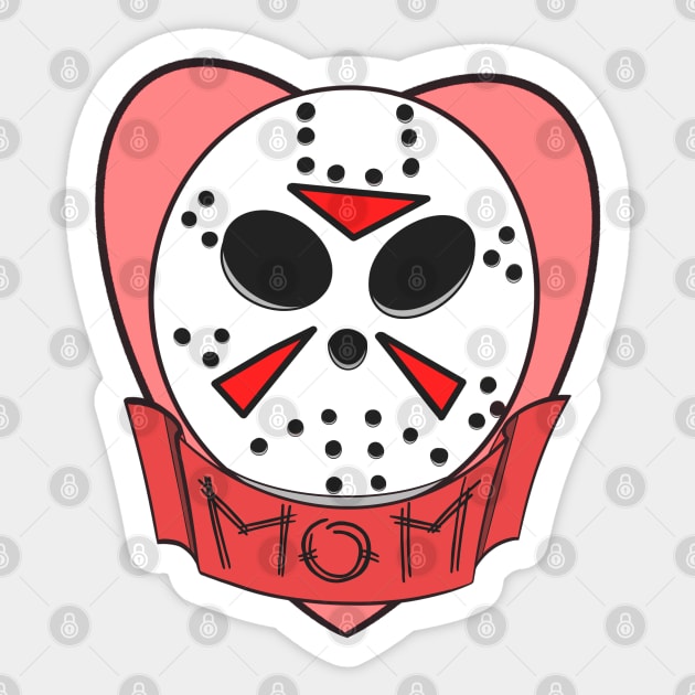 Jason Voorhees Love his Ma Sticker by Jamie Collins